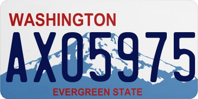 WA license plate AXO5975