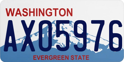 WA license plate AXO5976