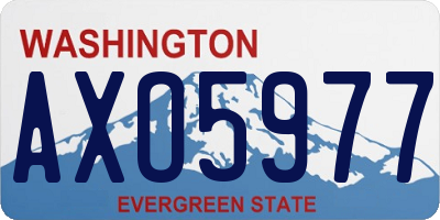 WA license plate AXO5977