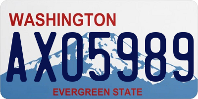 WA license plate AXO5989