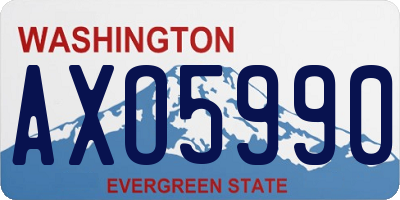 WA license plate AXO5990