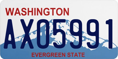 WA license plate AXO5991