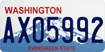 WA license plate AXO5992