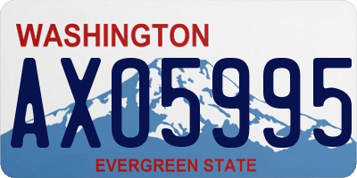 WA license plate AXO5995