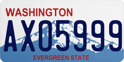 WA license plate AXO5999