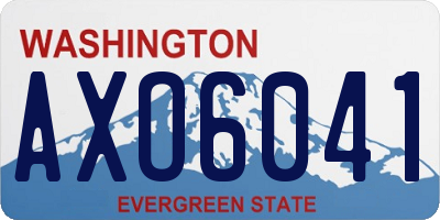WA license plate AXO6041