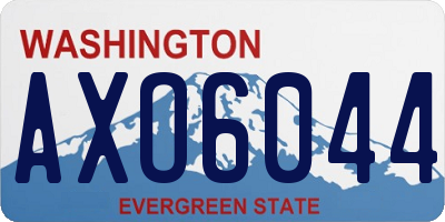 WA license plate AXO6044