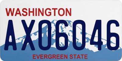 WA license plate AXO6046
