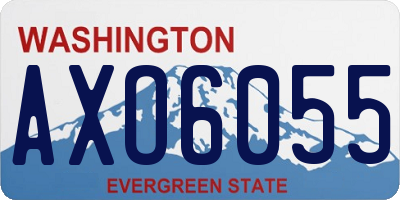 WA license plate AXO6055