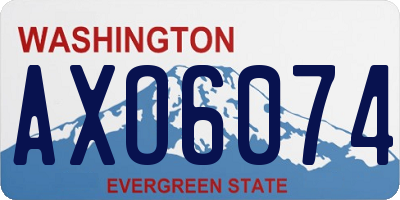 WA license plate AXO6074