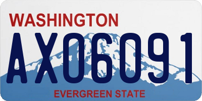 WA license plate AXO6091