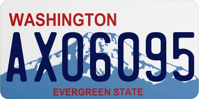 WA license plate AXO6095