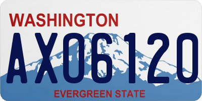 WA license plate AXO6120