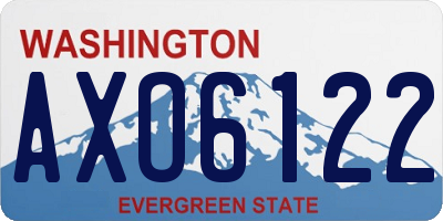 WA license plate AXO6122