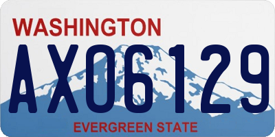 WA license plate AXO6129