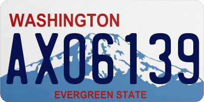 WA license plate AXO6139