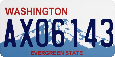 WA license plate AXO6143