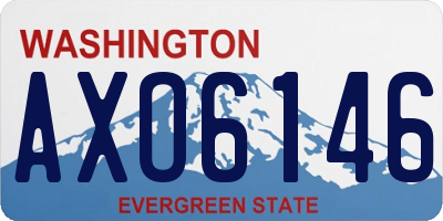 WA license plate AXO6146