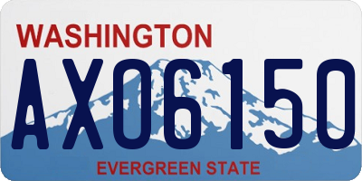 WA license plate AXO6150