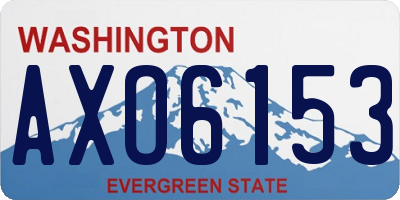 WA license plate AXO6153