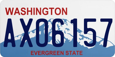 WA license plate AXO6157