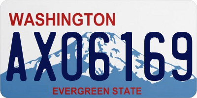 WA license plate AXO6169