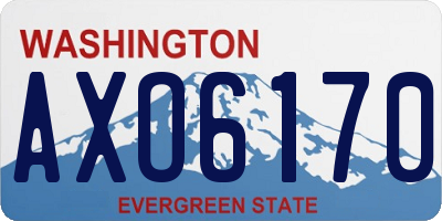 WA license plate AXO6170