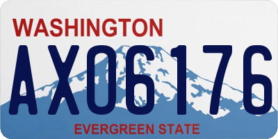 WA license plate AXO6176