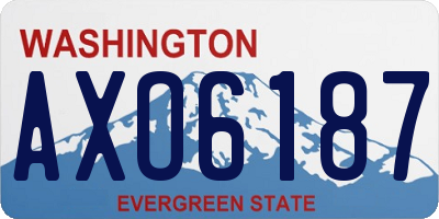 WA license plate AXO6187