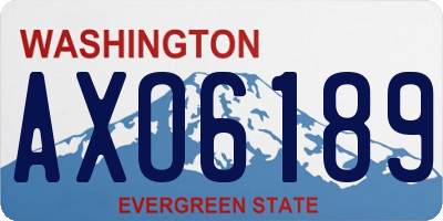 WA license plate AXO6189