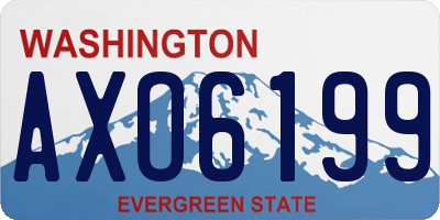 WA license plate AXO6199