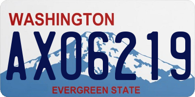 WA license plate AXO6219