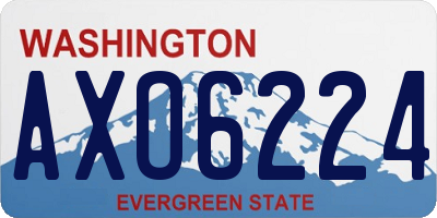 WA license plate AXO6224