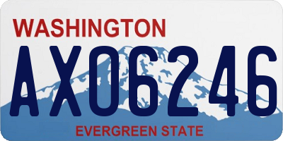 WA license plate AXO6246