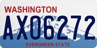 WA license plate AXO6272