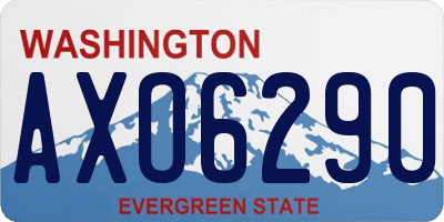 WA license plate AXO6290