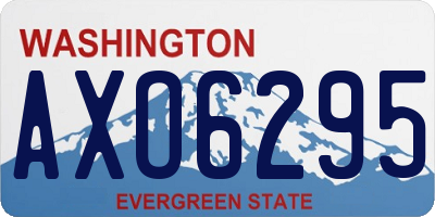 WA license plate AXO6295