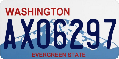 WA license plate AXO6297