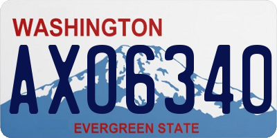 WA license plate AXO6340
