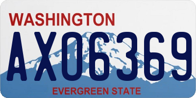 WA license plate AXO6369