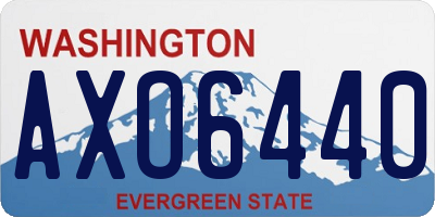 WA license plate AXO6440