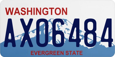 WA license plate AXO6484