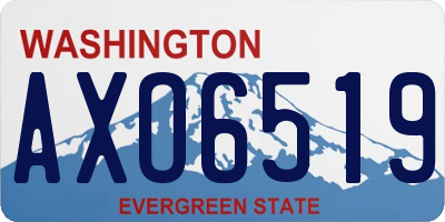 WA license plate AXO6519