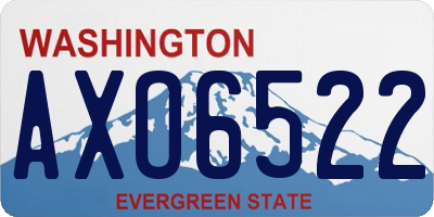 WA license plate AXO6522