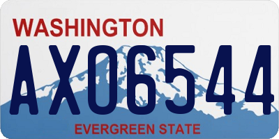 WA license plate AXO6544