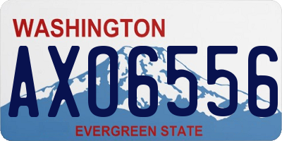 WA license plate AXO6556