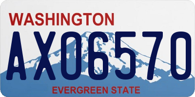 WA license plate AXO6570
