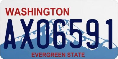WA license plate AXO6591