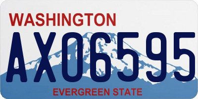 WA license plate AXO6595