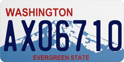 WA license plate AXO6710